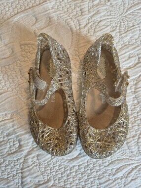 Mini Melissa & Campana little girls 7 Pape Mary Jane flat New mark on bottom EUC